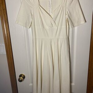 Chic Cream Midi Dress